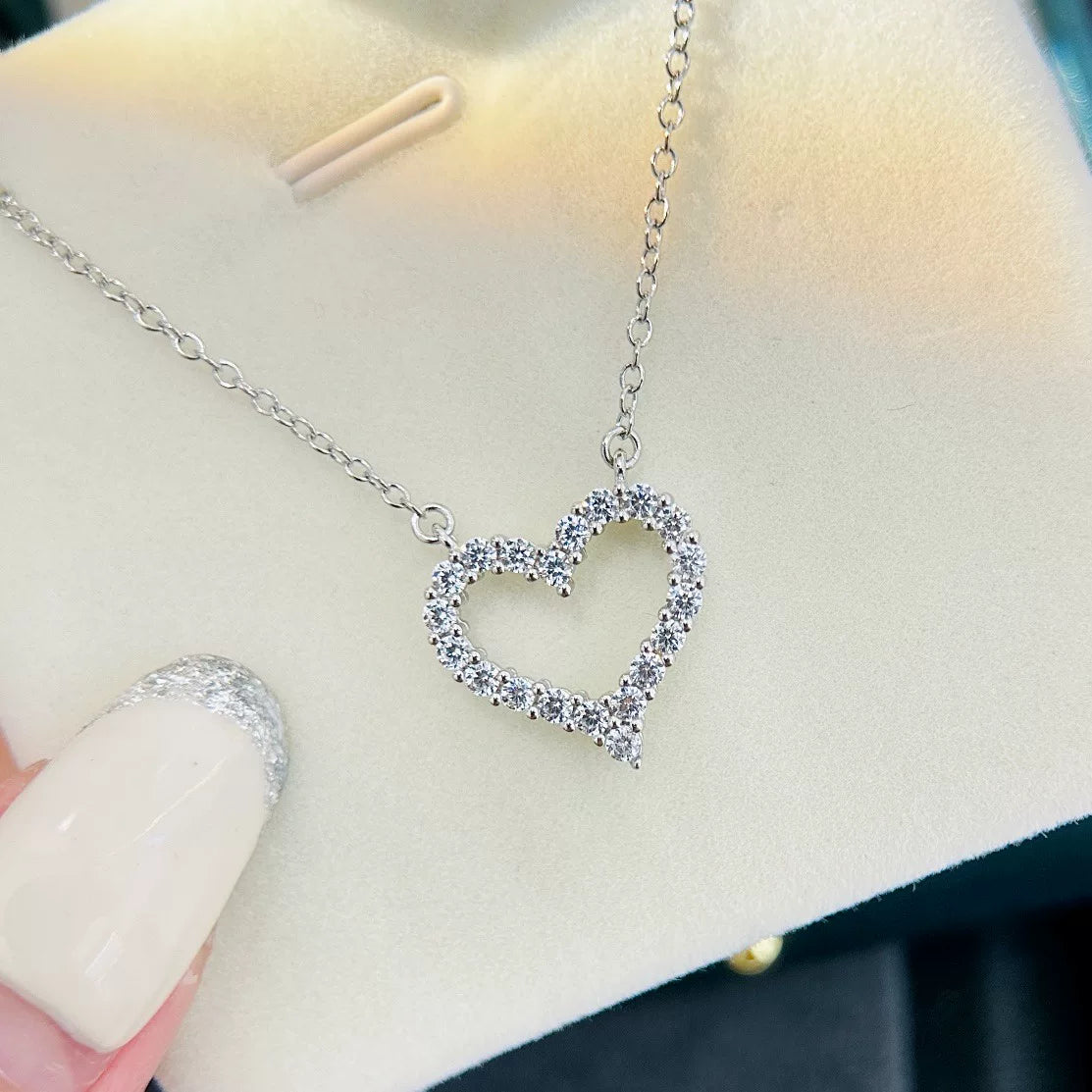 Collana con Cuore Traforato in Argento S925