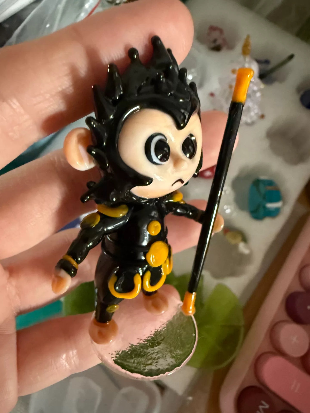 Handcrafted Liuli Glass Sun Wukong Figurine Ornament
