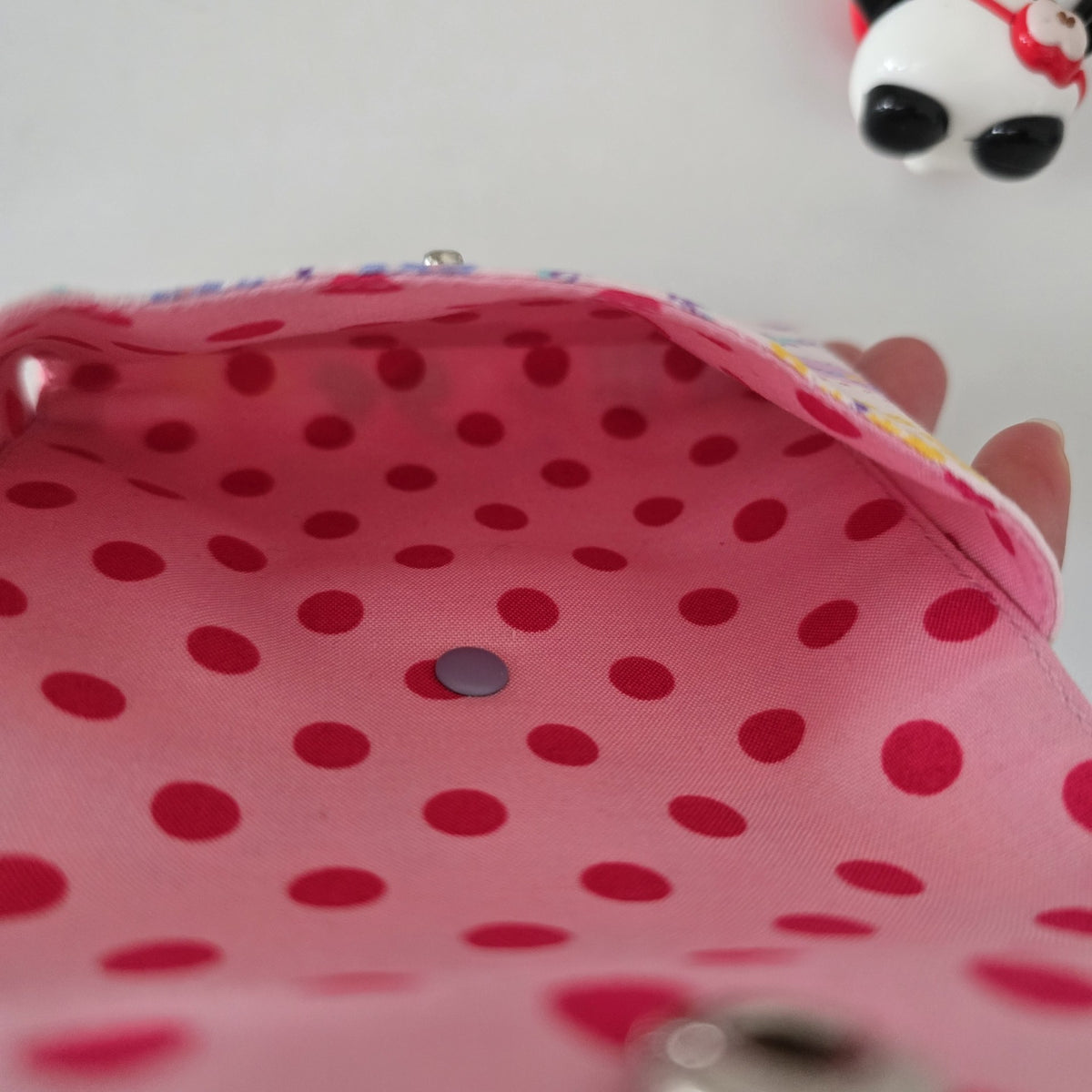 Bow Print Cotton Pouch