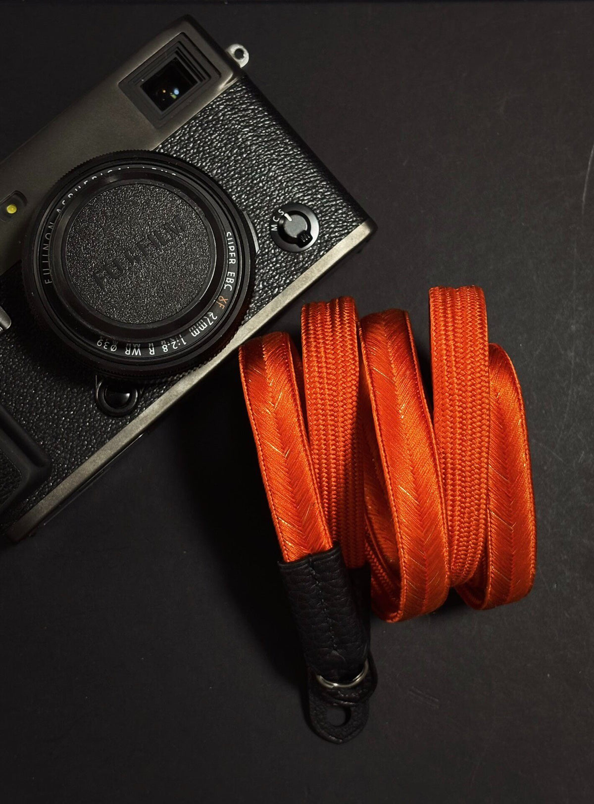 Orange Silk Braided Camera Strap