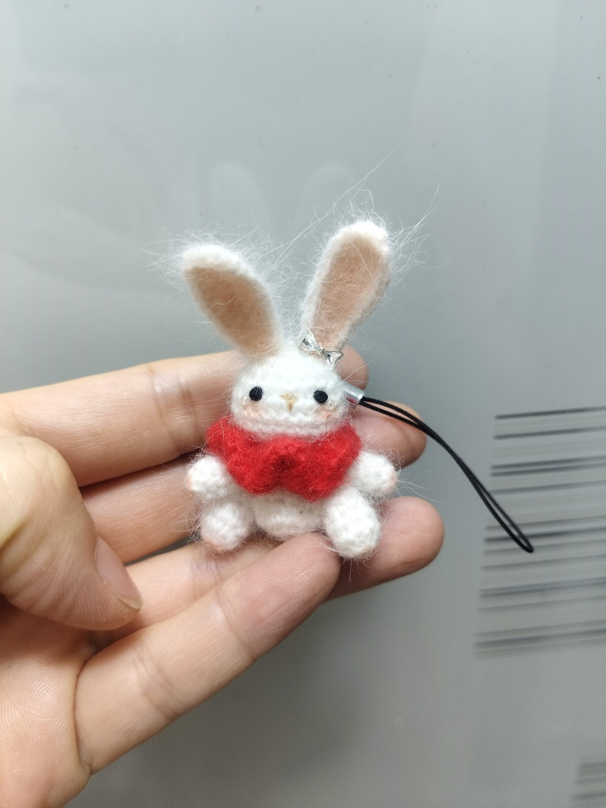 Handcrafted Crochet Rabbit Phone Charm Keychain