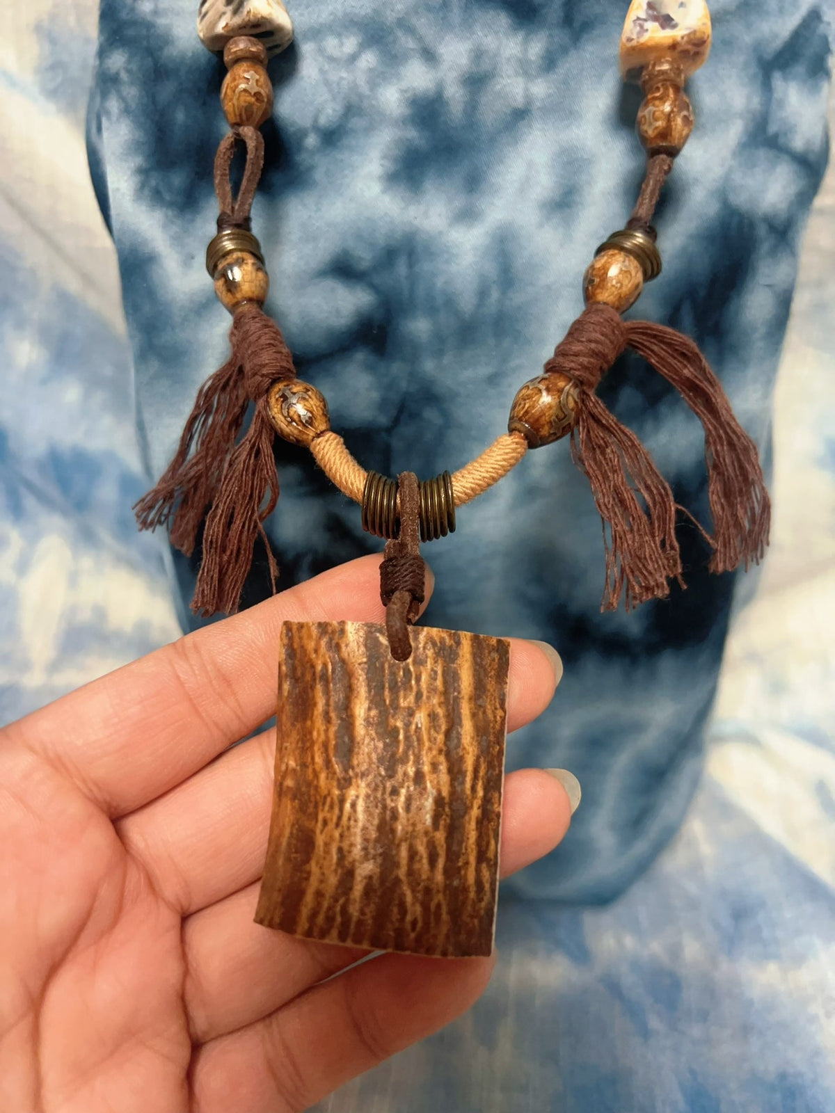 Handcrafted Deer Antler Pendant Necklace