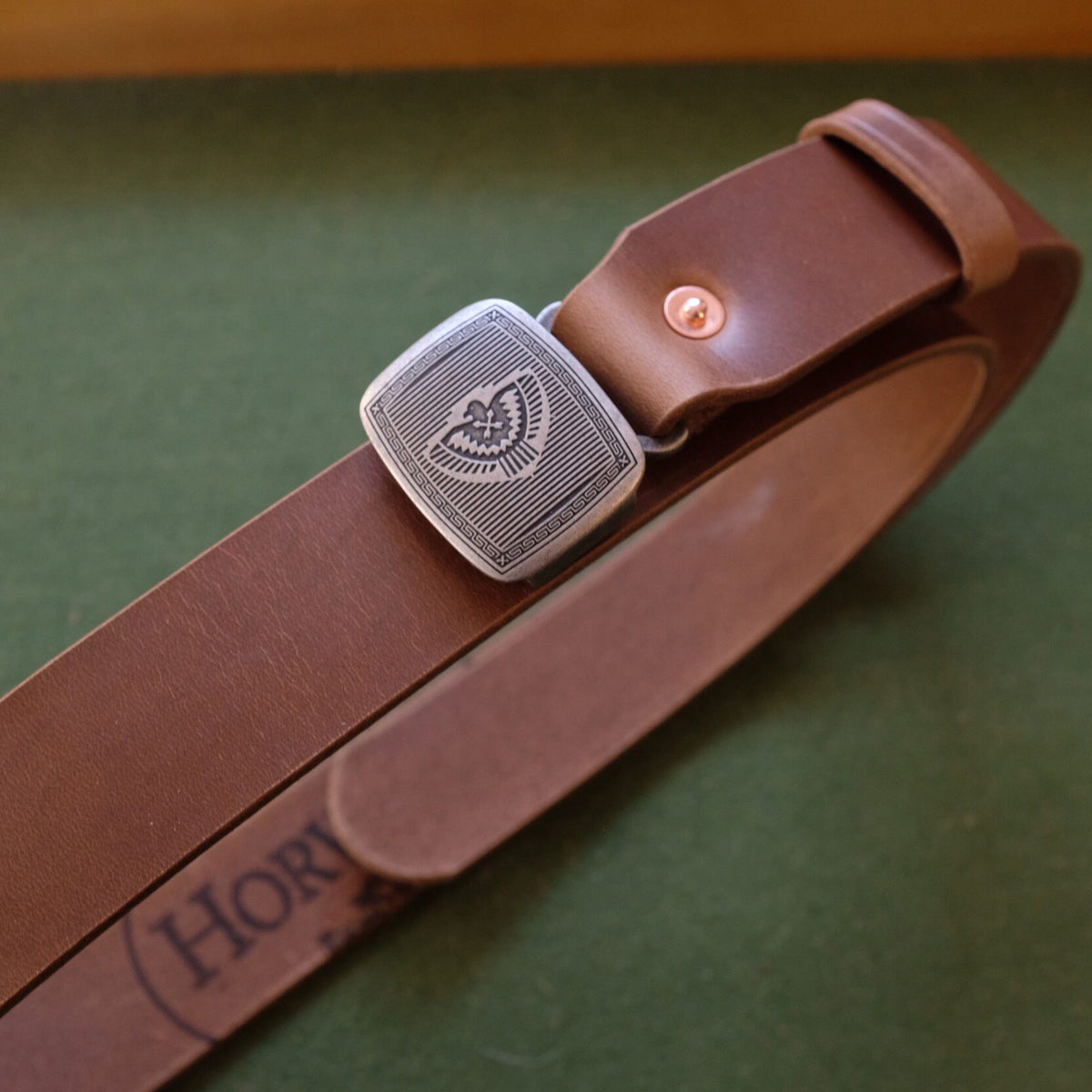 Horween CXL Leather Belt with Hinge Buckle - 35mm