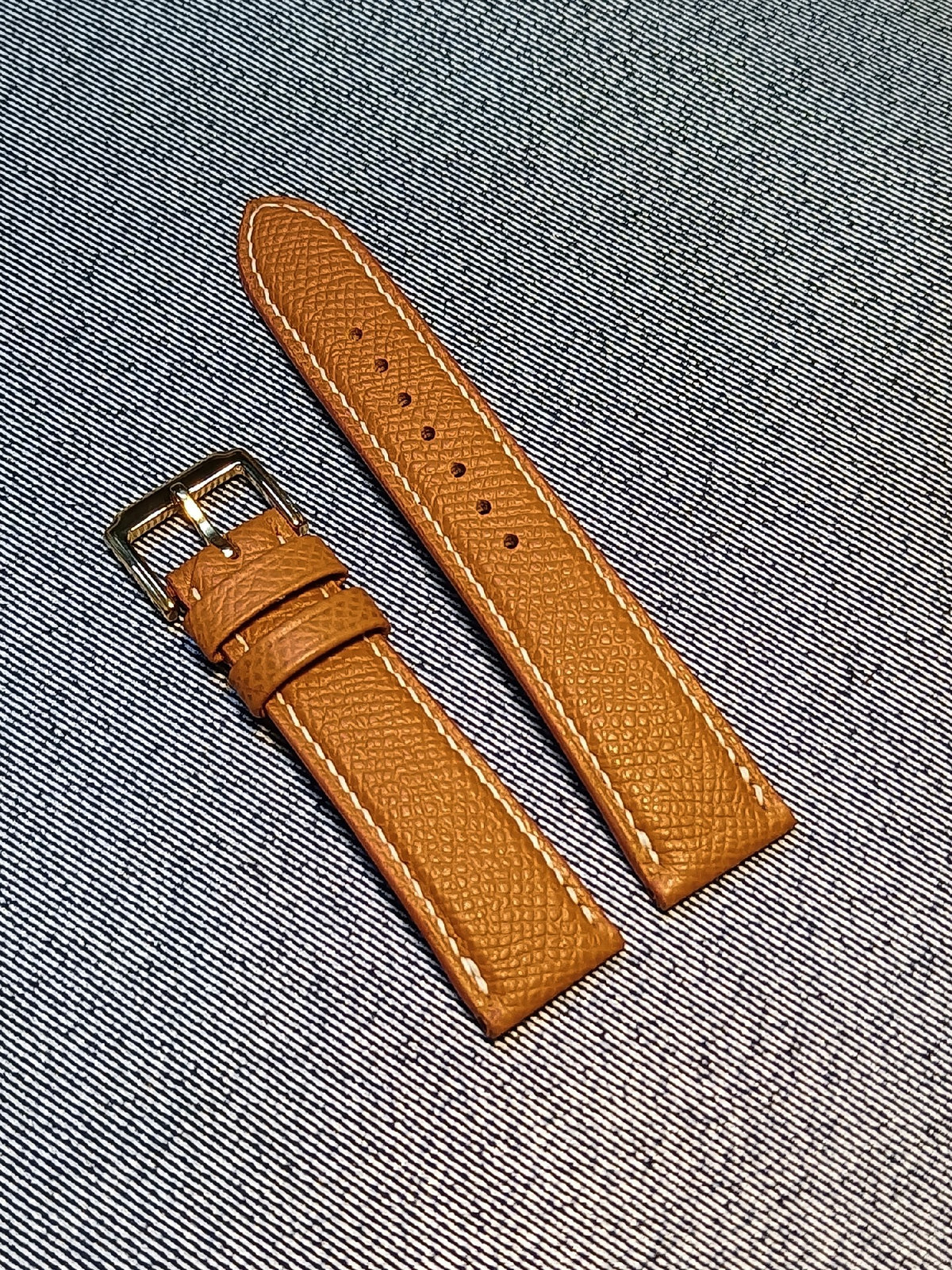 Handmade Leather Watch Strap Epsom Palm Grain