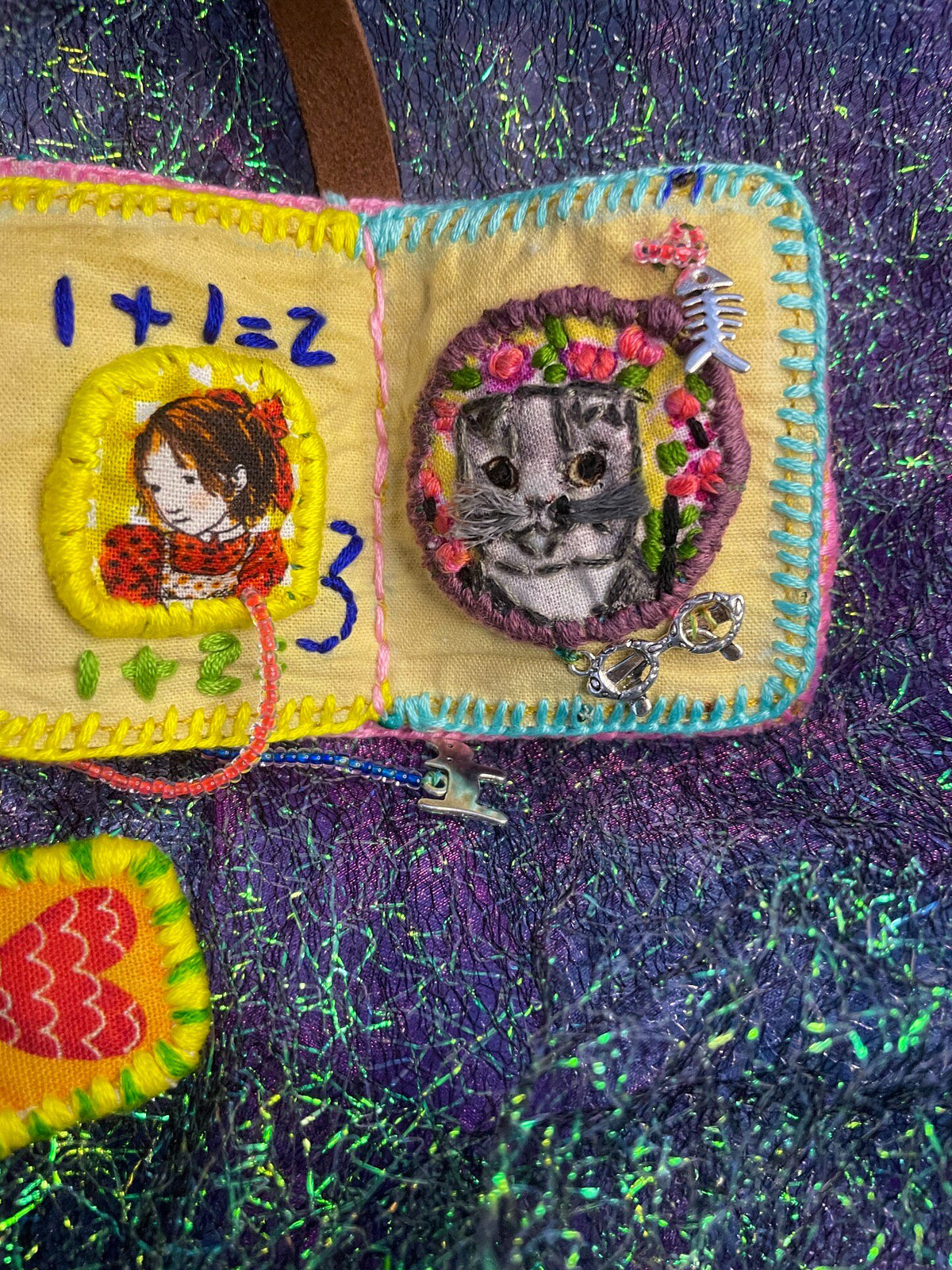 Miniature Fabric Book Cat Theme