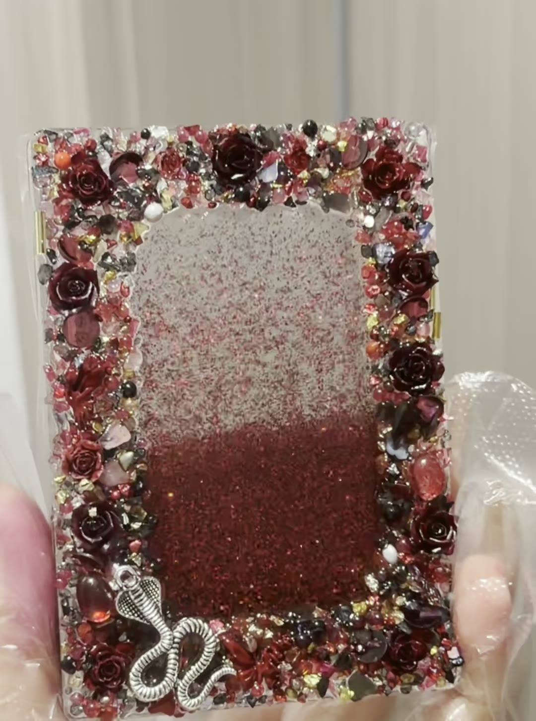 Brick con sabbia mobile Dark Angel con glitter rosso