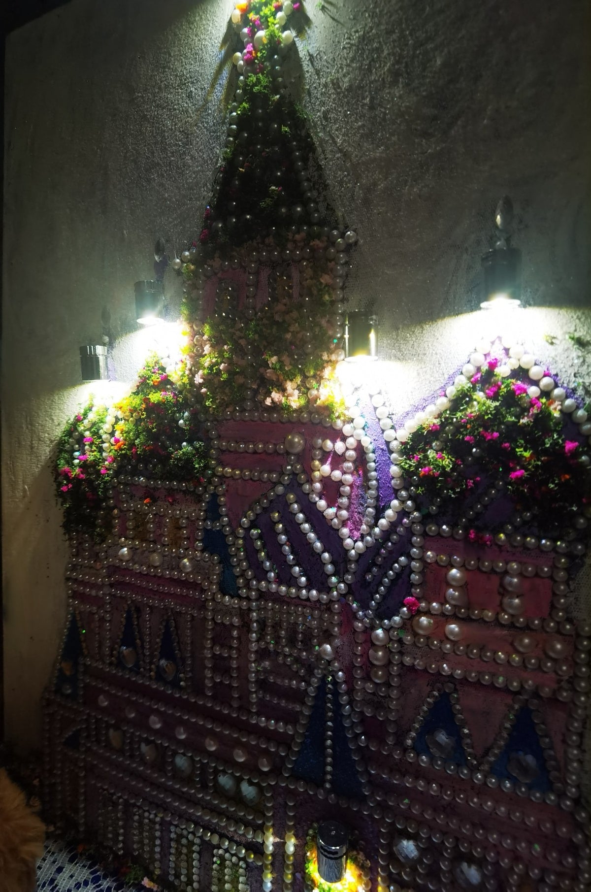 Pearl Castle 3D Painting Alice Garden Handmade Diorama