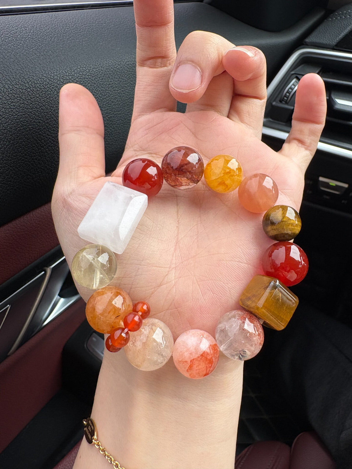 Natural Crystal Leo Zodiac Bracelet