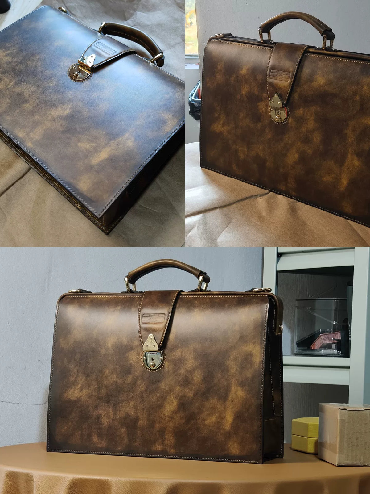 Handcrafted Leather Doctor Bag Italian Buttero