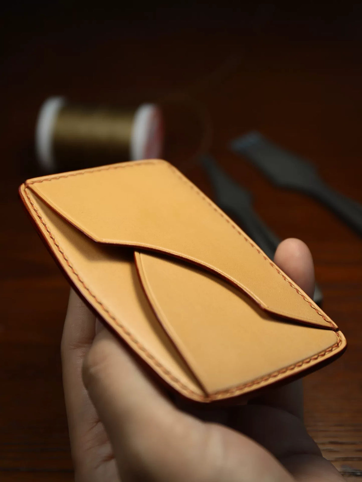 ハンドメイド レザー カードホルダー＆IDウォレット