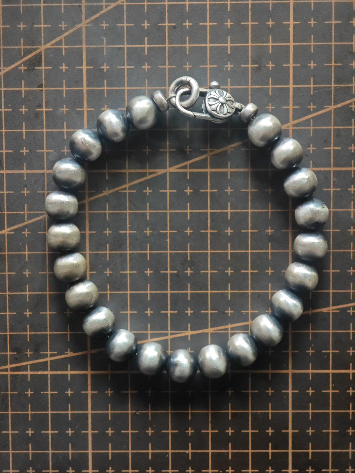 925 Sterling Silver 8mm Bead Bracelet