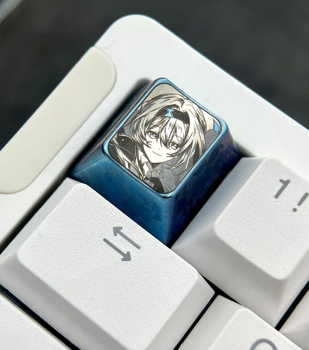 Titanium Alloy Pointillism 1u Keycap
