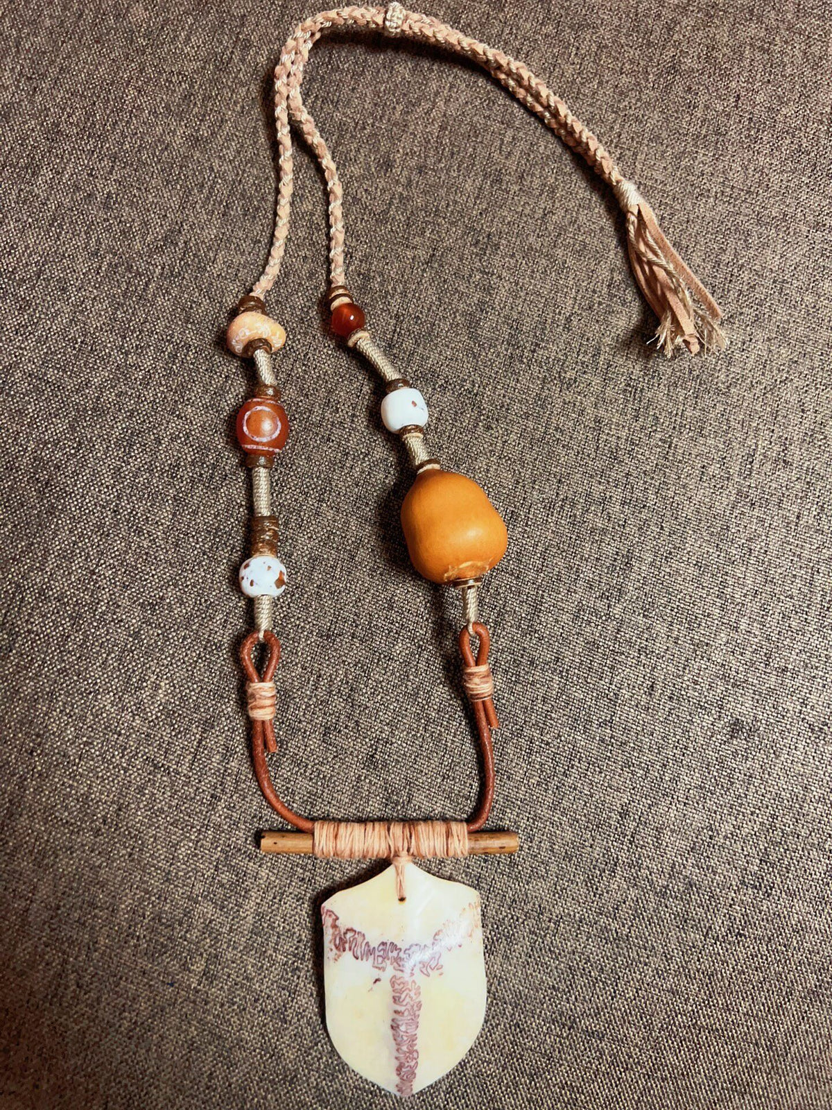 Handwoven Jade Pendant Necklace