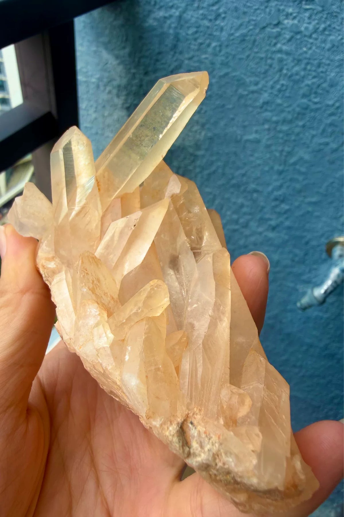 Oversized Crystal Bonsai Citrine Cluster Ceramic Bowl