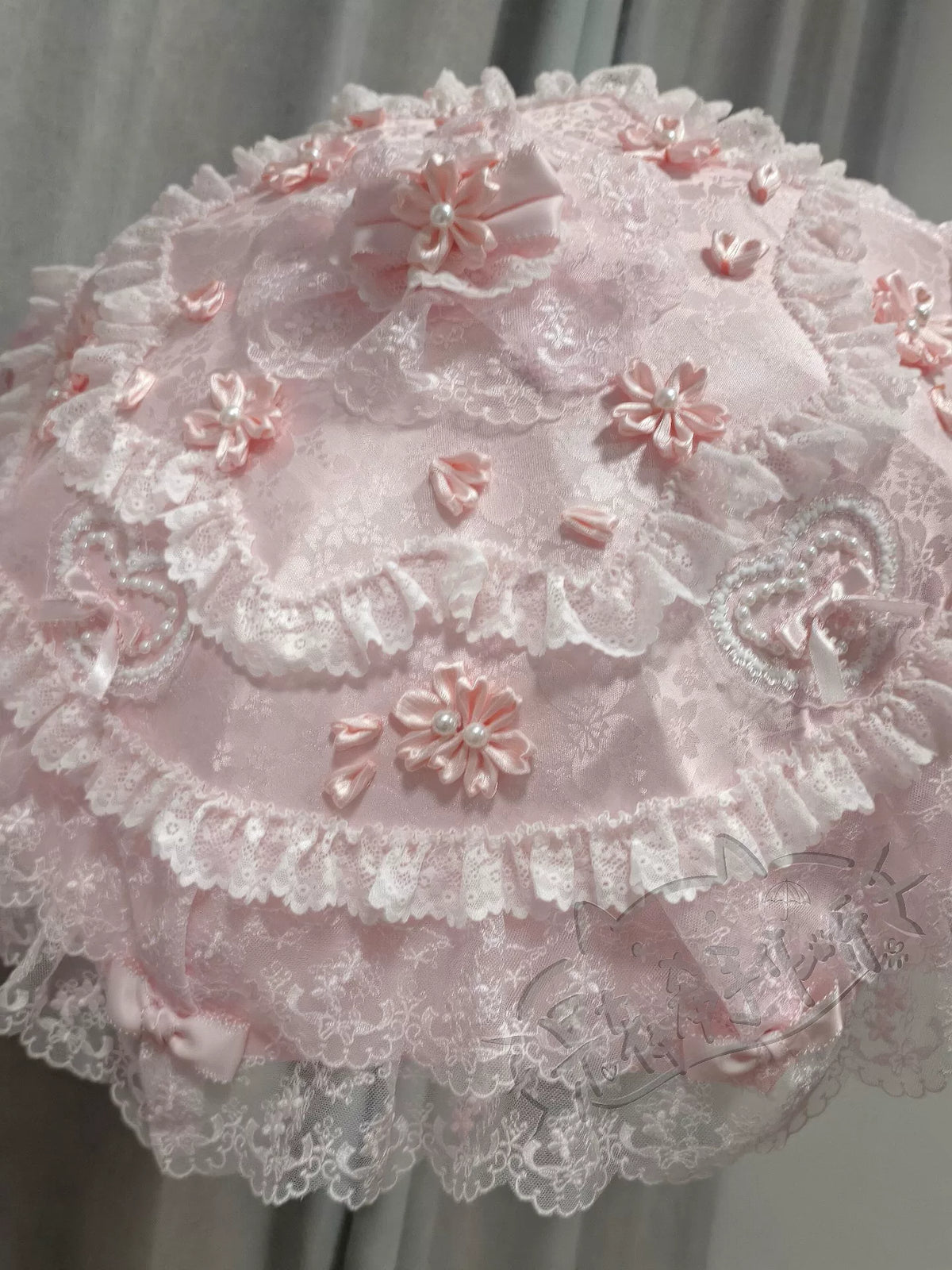 Handmade Pink Lace Lolita Parasol