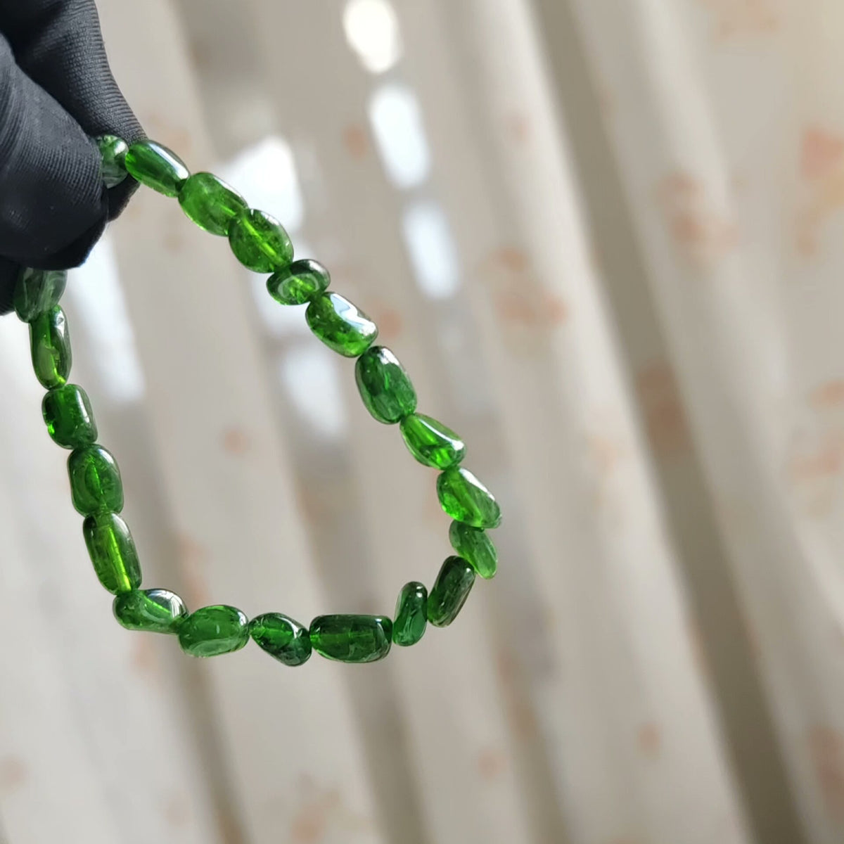 Natürliches Diopsid-Perlenarmband, zwei Styles
