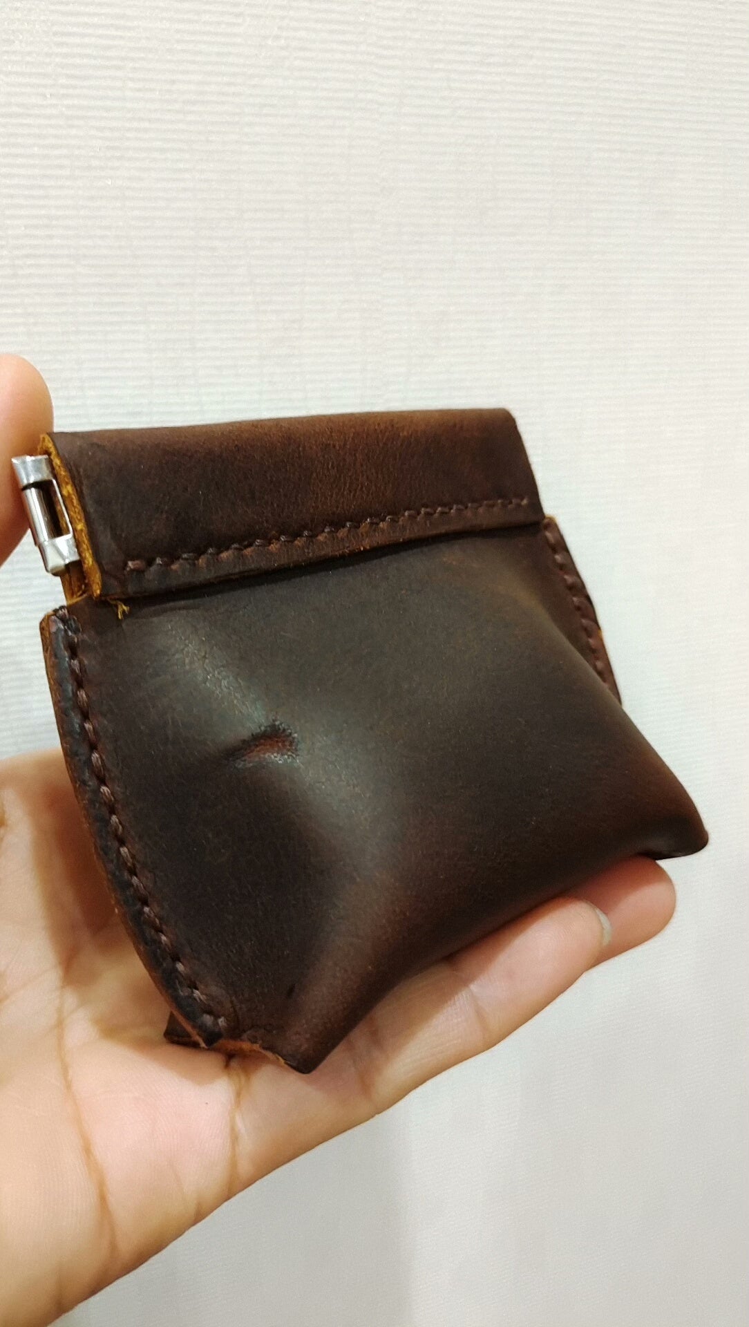 ハンドメイド オイルワックス レザーポーチ
