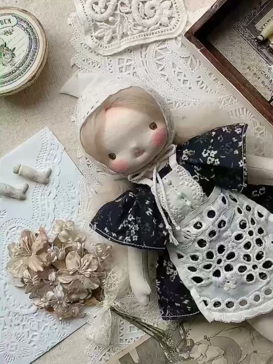 Handmade Waldorf Doll with Blonde Hair