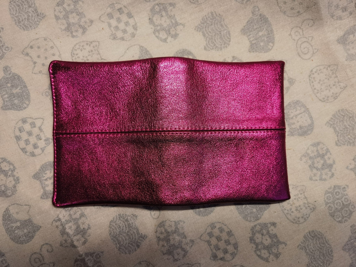 Metallic Magenta Sheepskin Bifold A7 Organizer