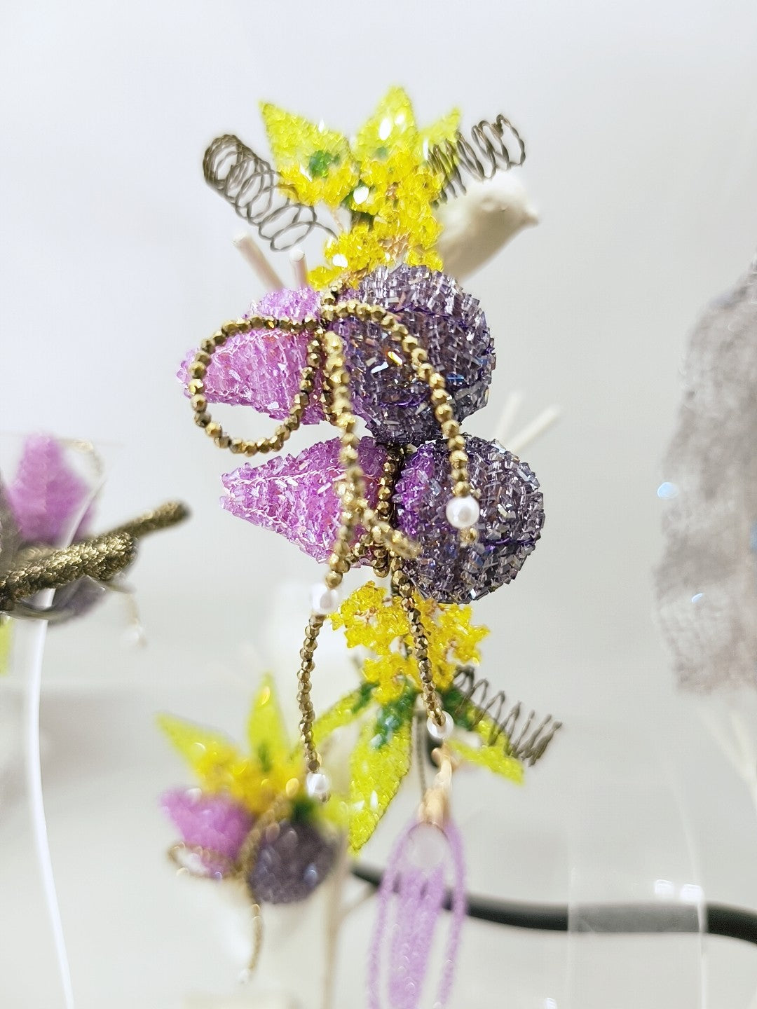 Handcrafted Wire Beaded Gourd Hair Clip