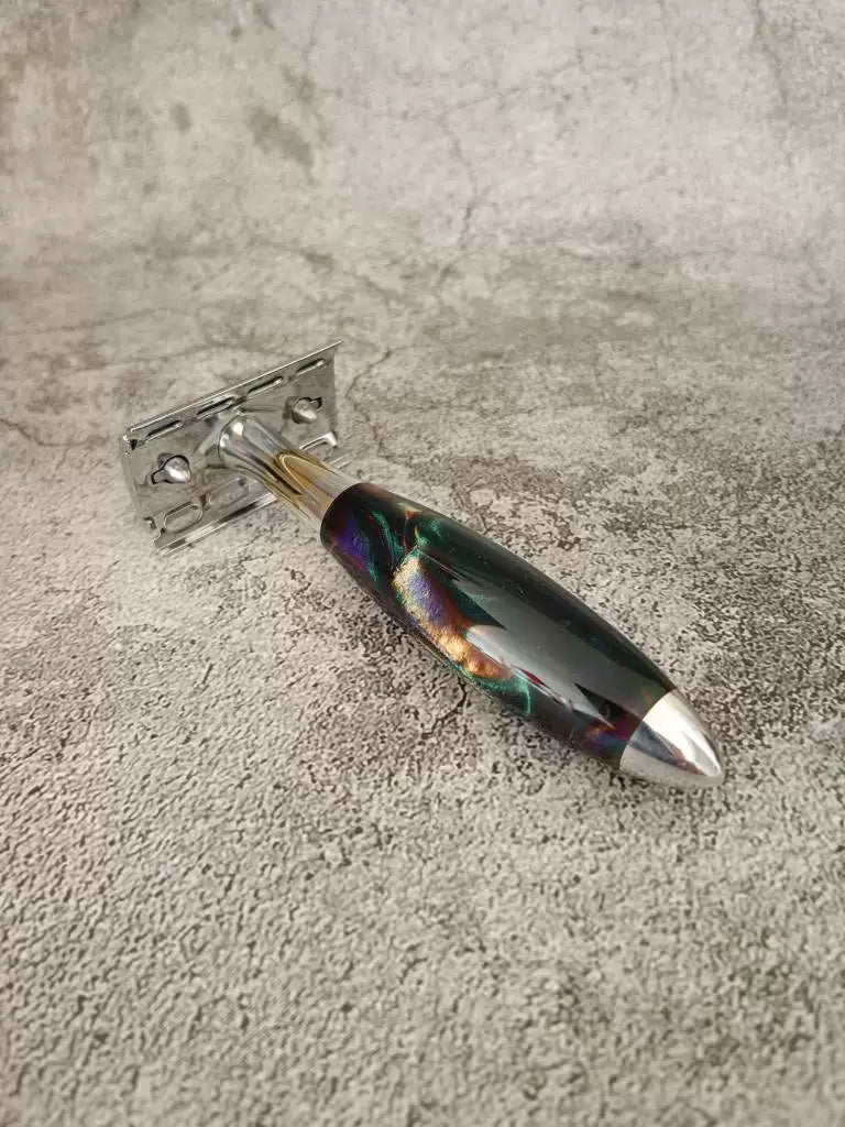 Double Edge Safety Razor Alumilite Resin Handle