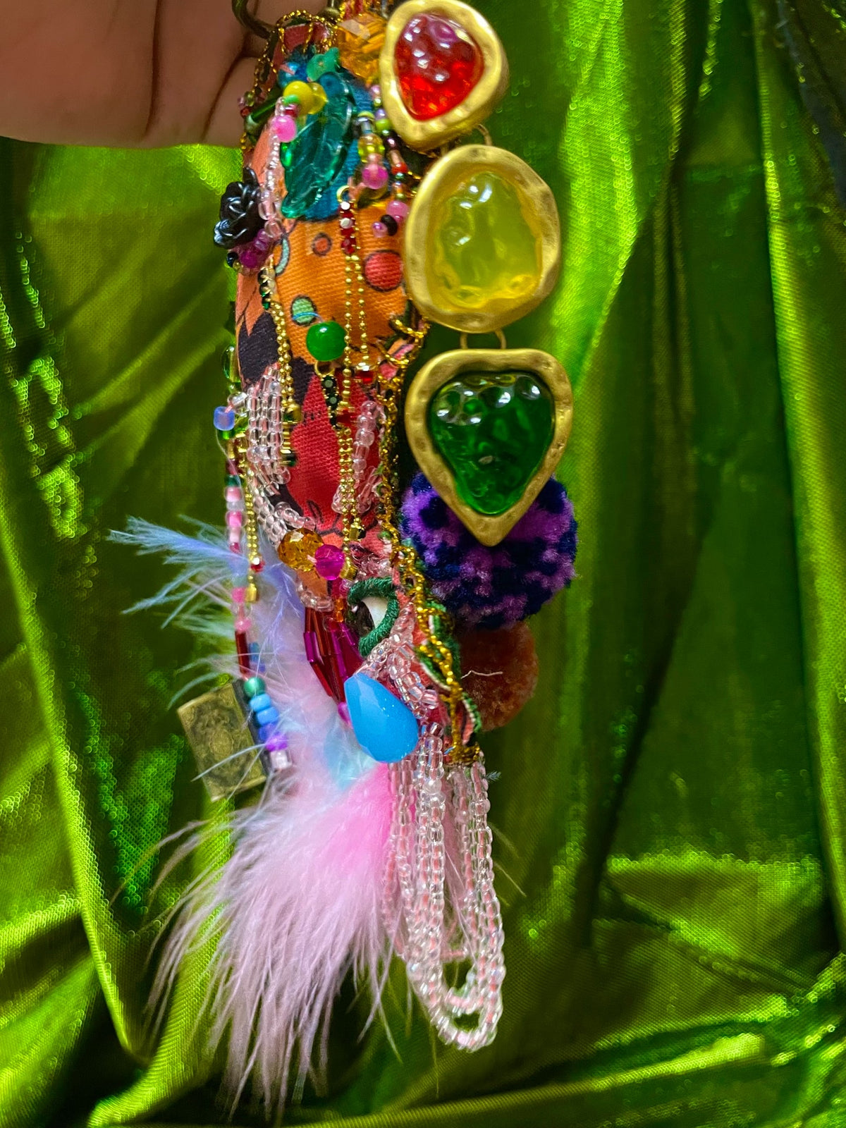 Y2K Beaded Keychain Bag Charm