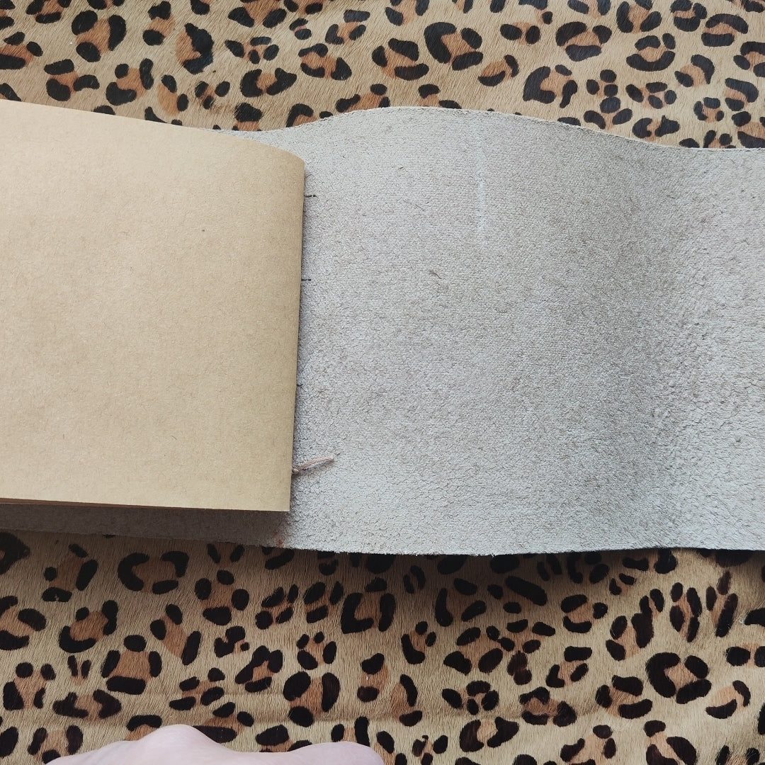Printed Cowhide Journal with Botanical Cover