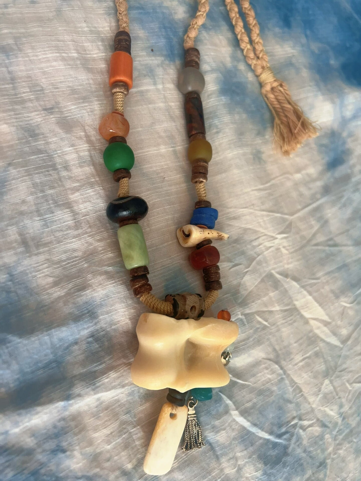Handcrafted Deer Knee Bone Gala Ha Necklace