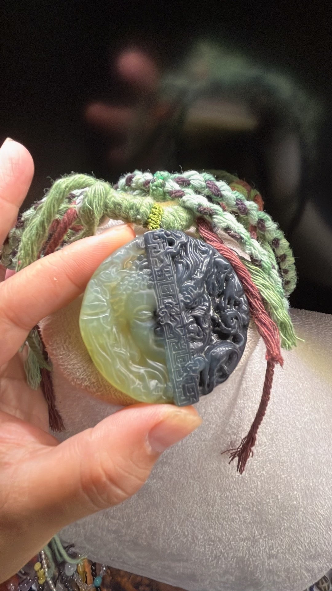 Handmade Xiuyan Jade Pendant Necklace