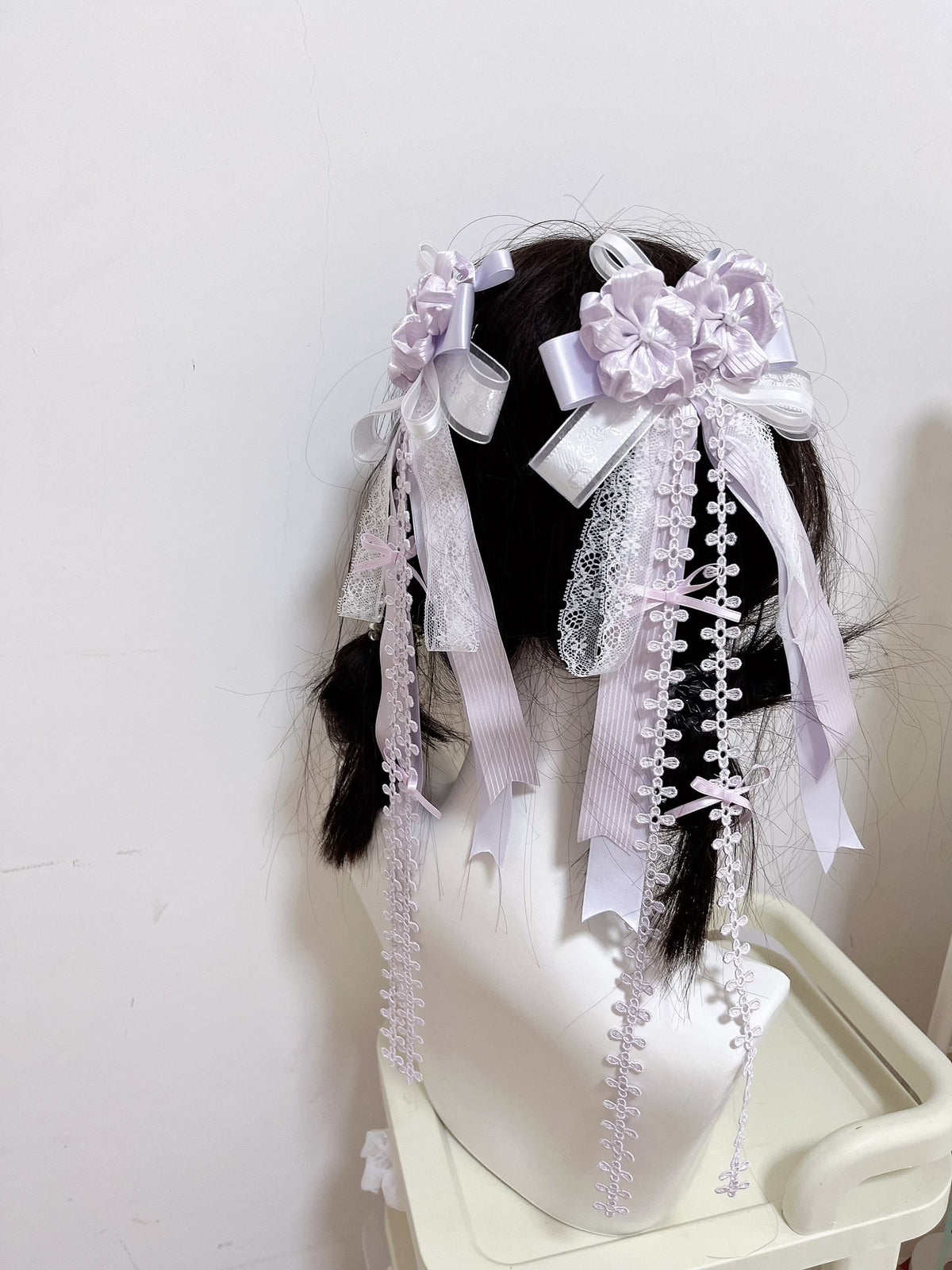 Purple Cherry Blossom Hair Clips Pair