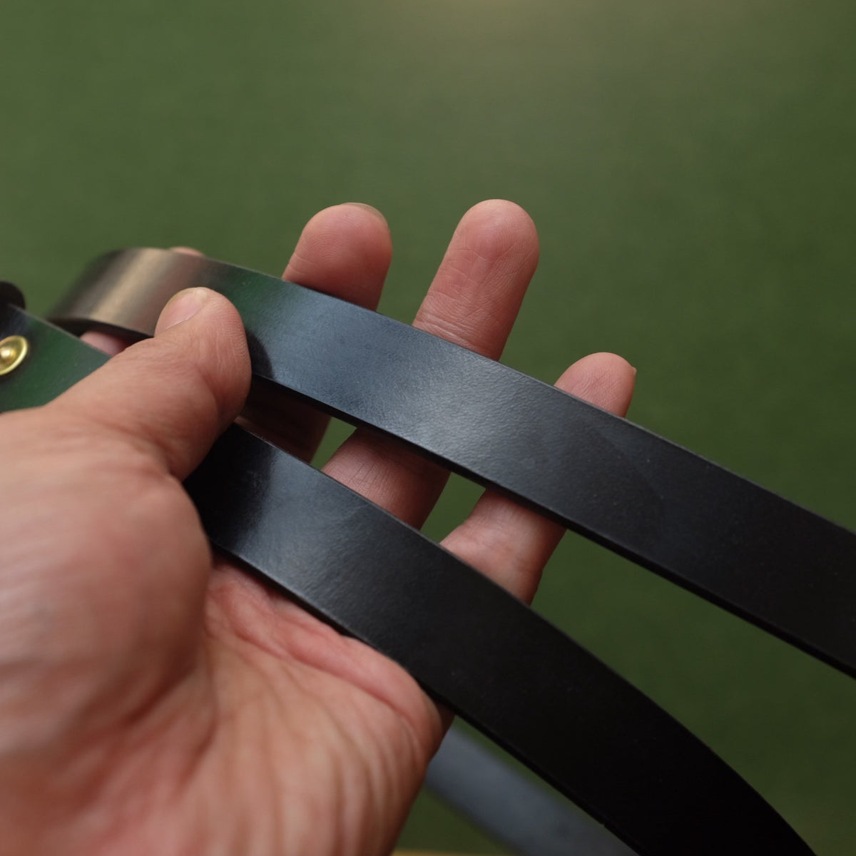 Cinto de Couro Bridle Inglês Preto