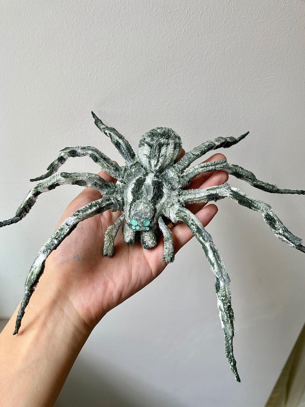 Chenille Stem Plush Spider with Poseable Legs
