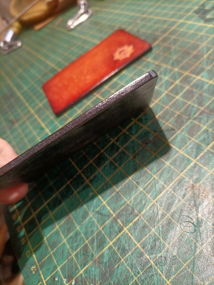 Leather Desk Pad with Embossed Pig and Gear Emblems