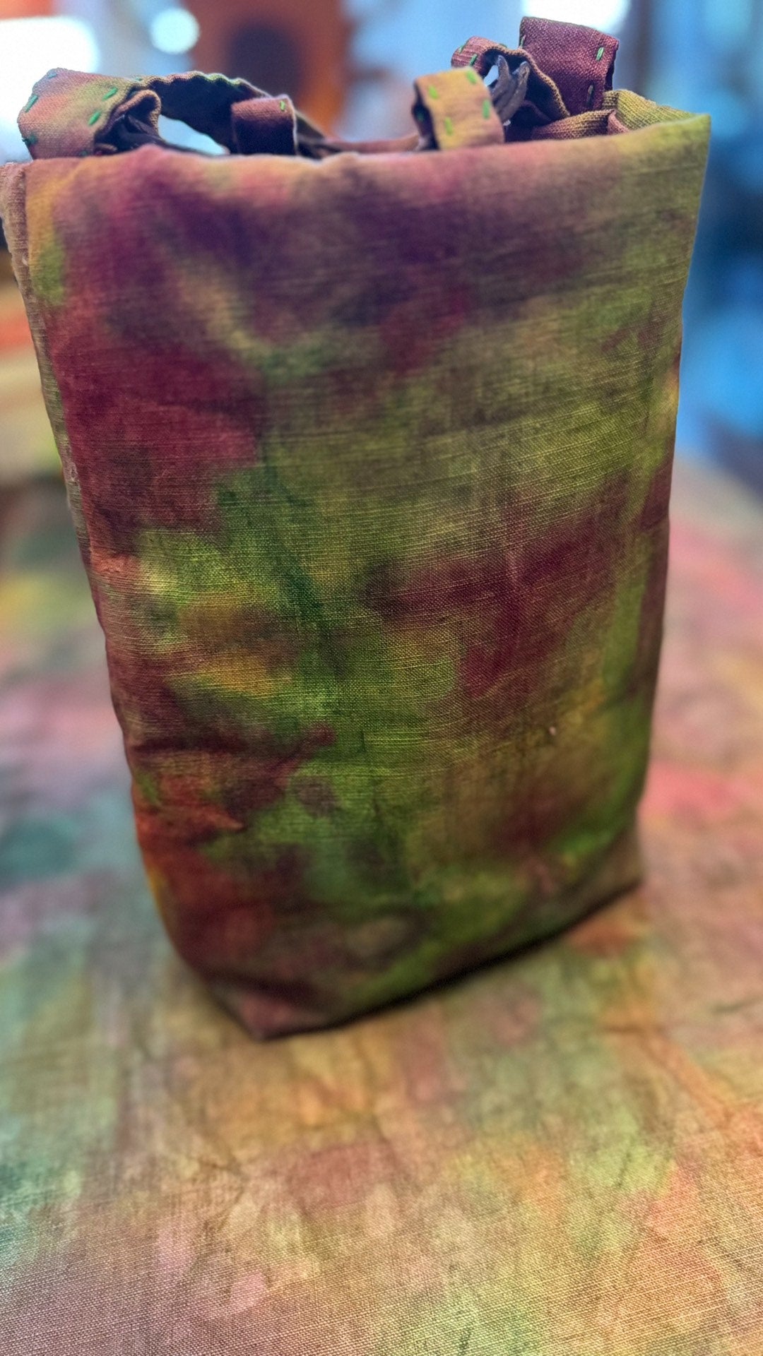 Handwoven Plant-Dyed Tea Utensil Bag