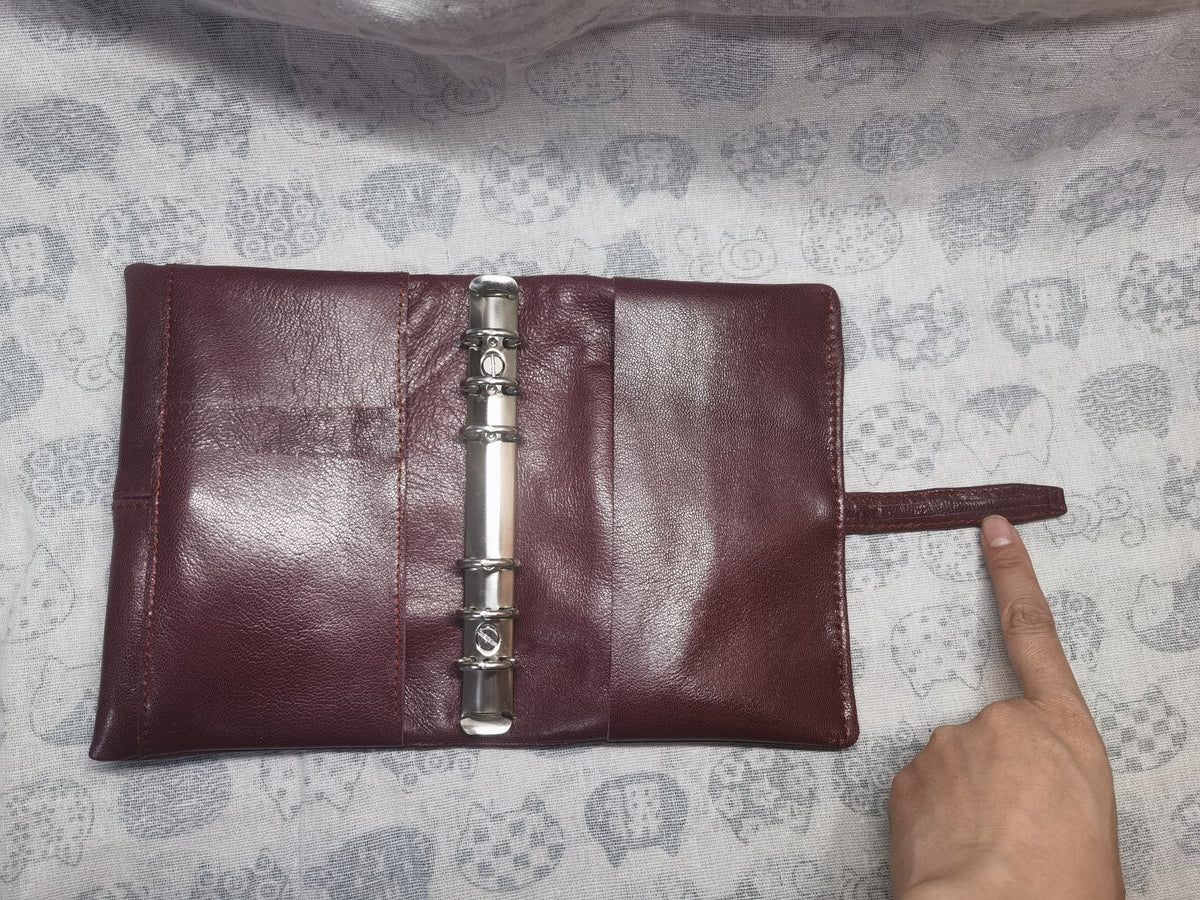 Goat Leather A6 Six Ring Binder