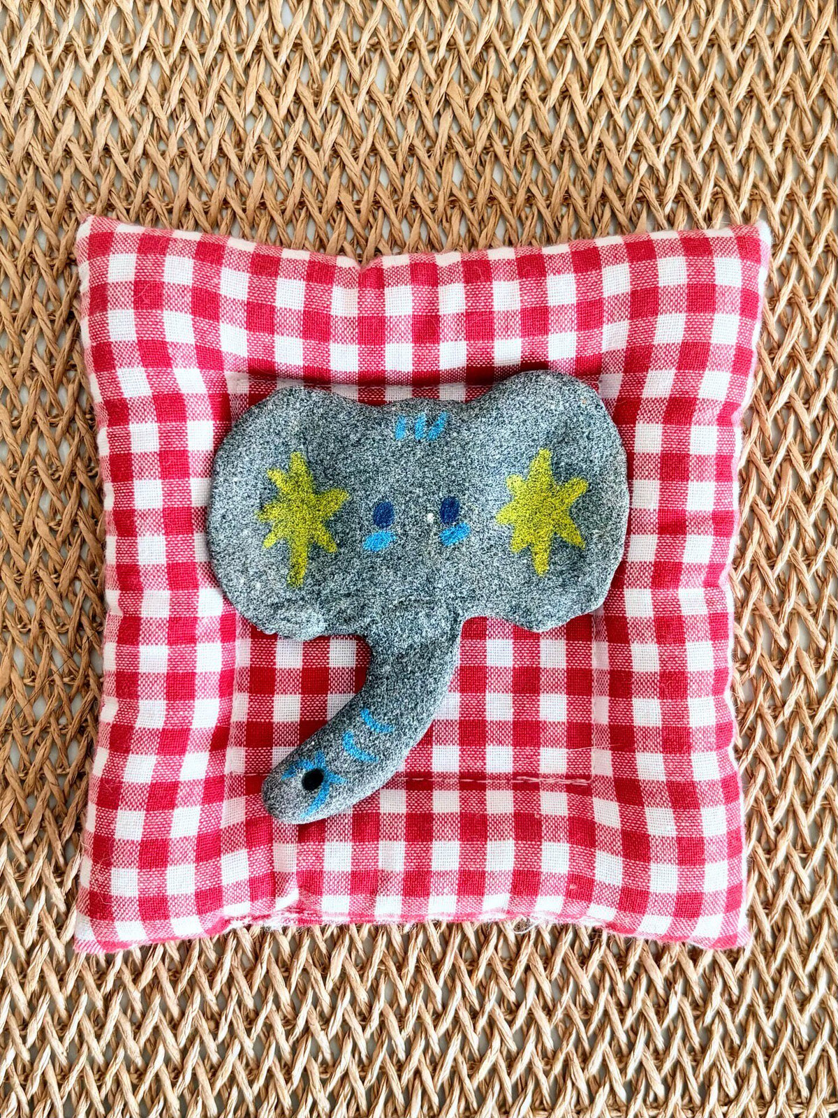Handmade Rock Clay Elephant Incense Holder