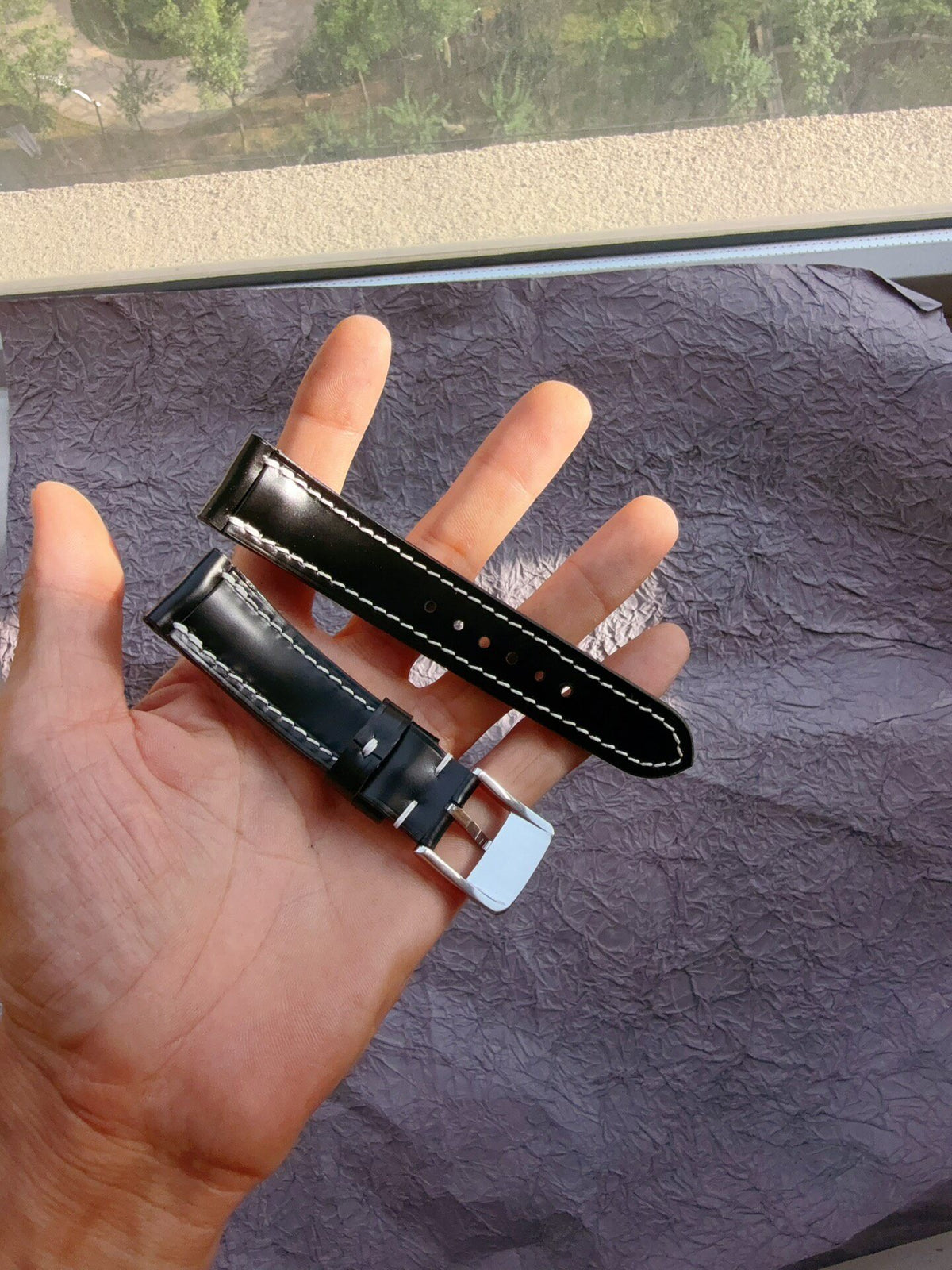 Handcrafted Black Shell Cordovan Watch Strap