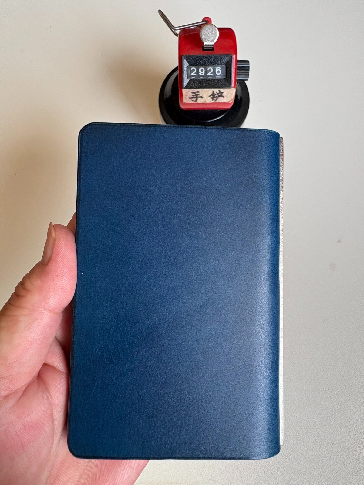 Buttero Leather Binder M5 Six Ring Blue
