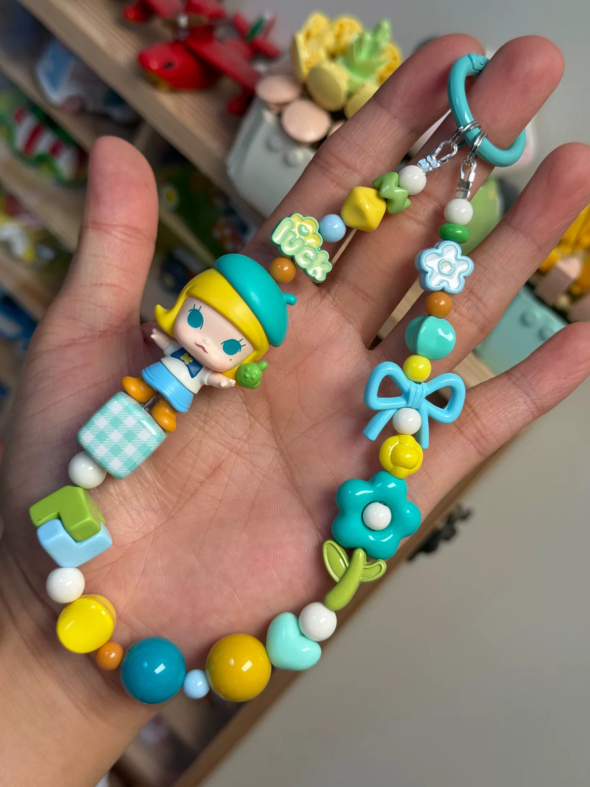 Molly Outing Series ビーズスマホストラップ キーホルダー