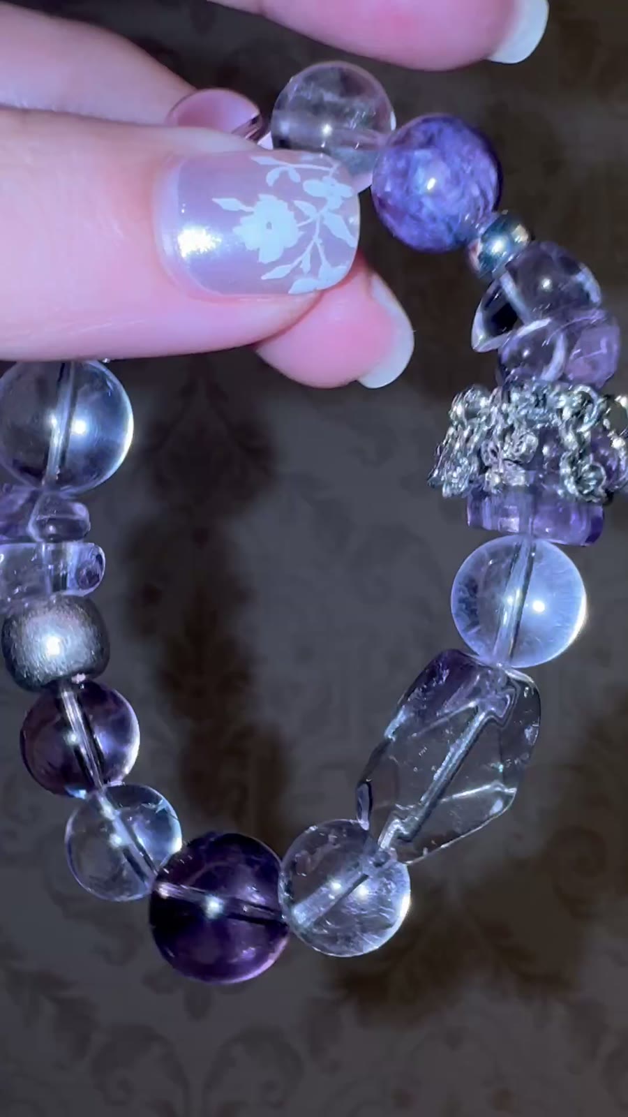 Ice Amethyst Kralenarm 10-14mm