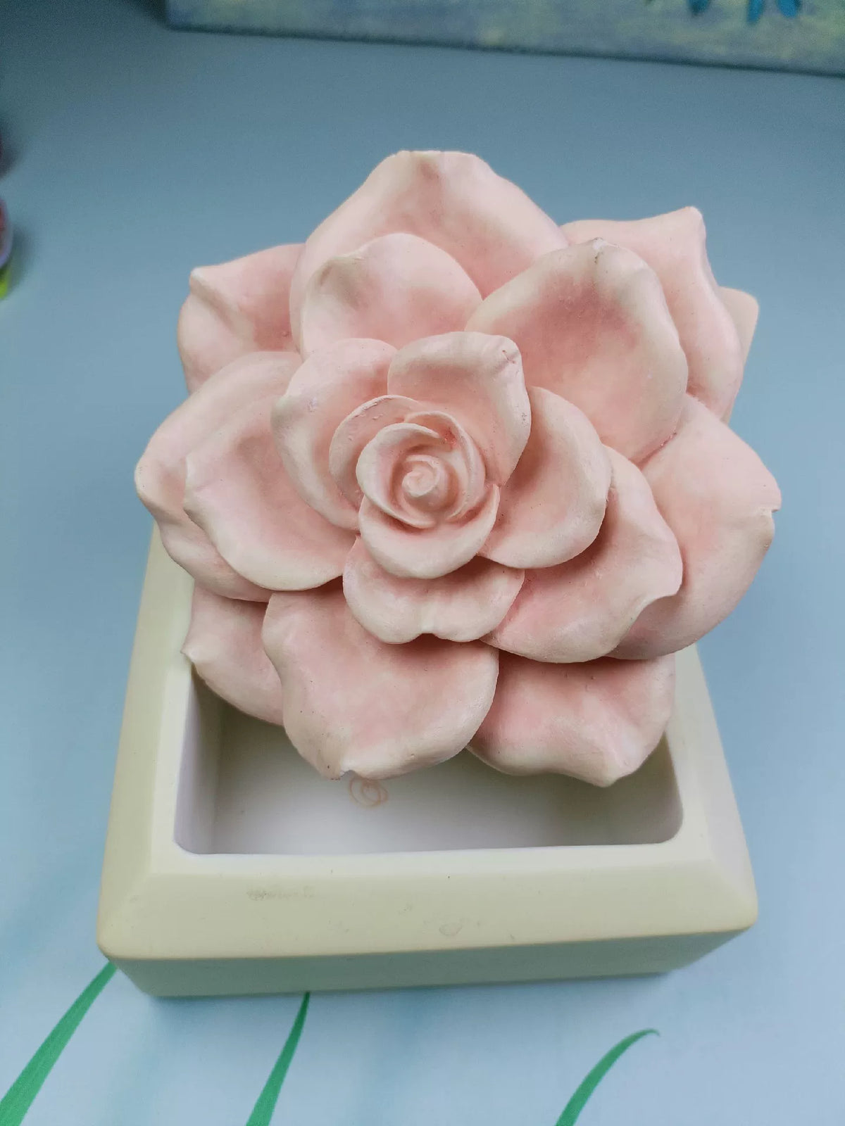 Rose Shaped Lidded Box Mold 9.5 cm