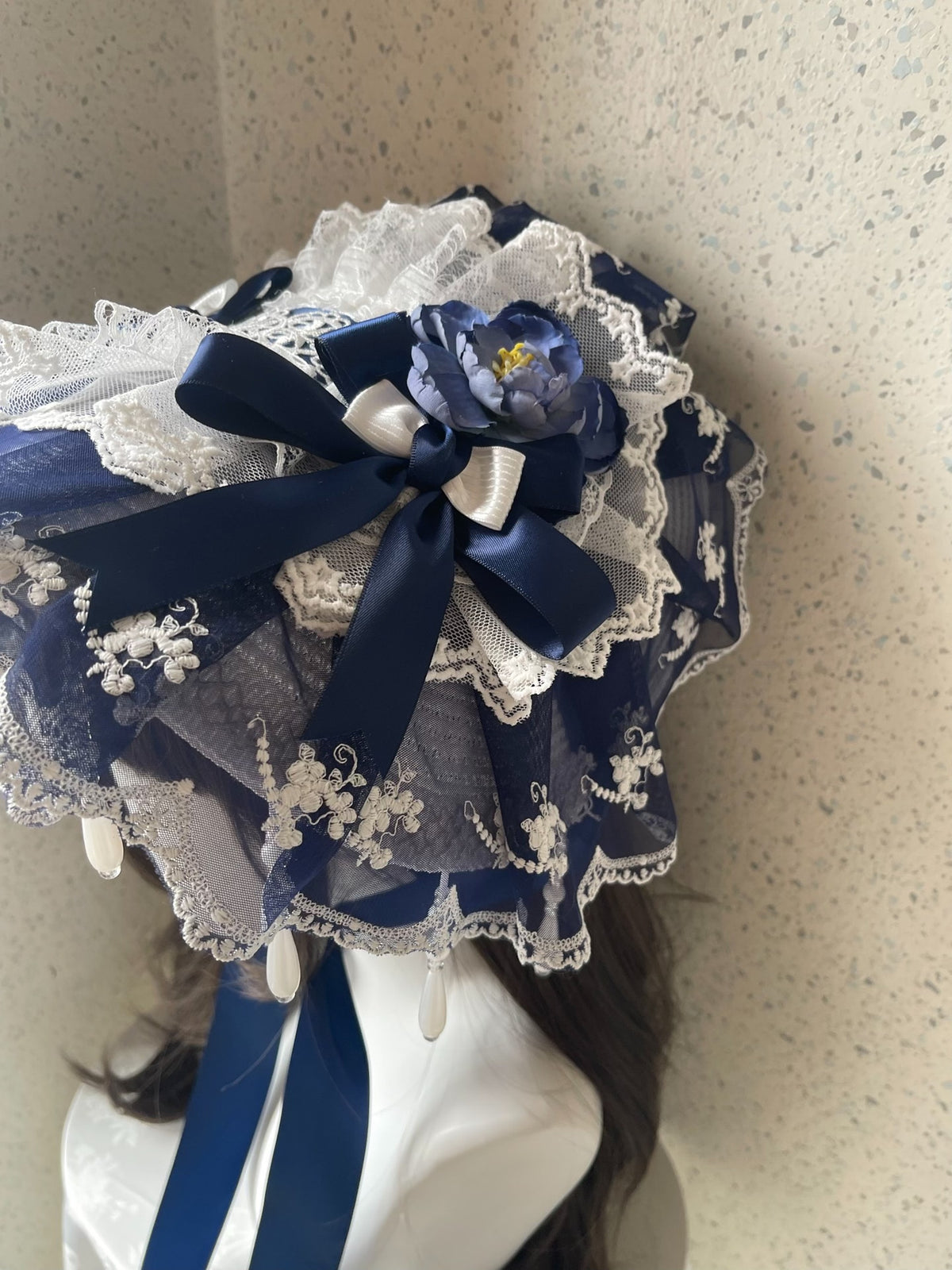 Lolita BNT Flat Hat with White Lace