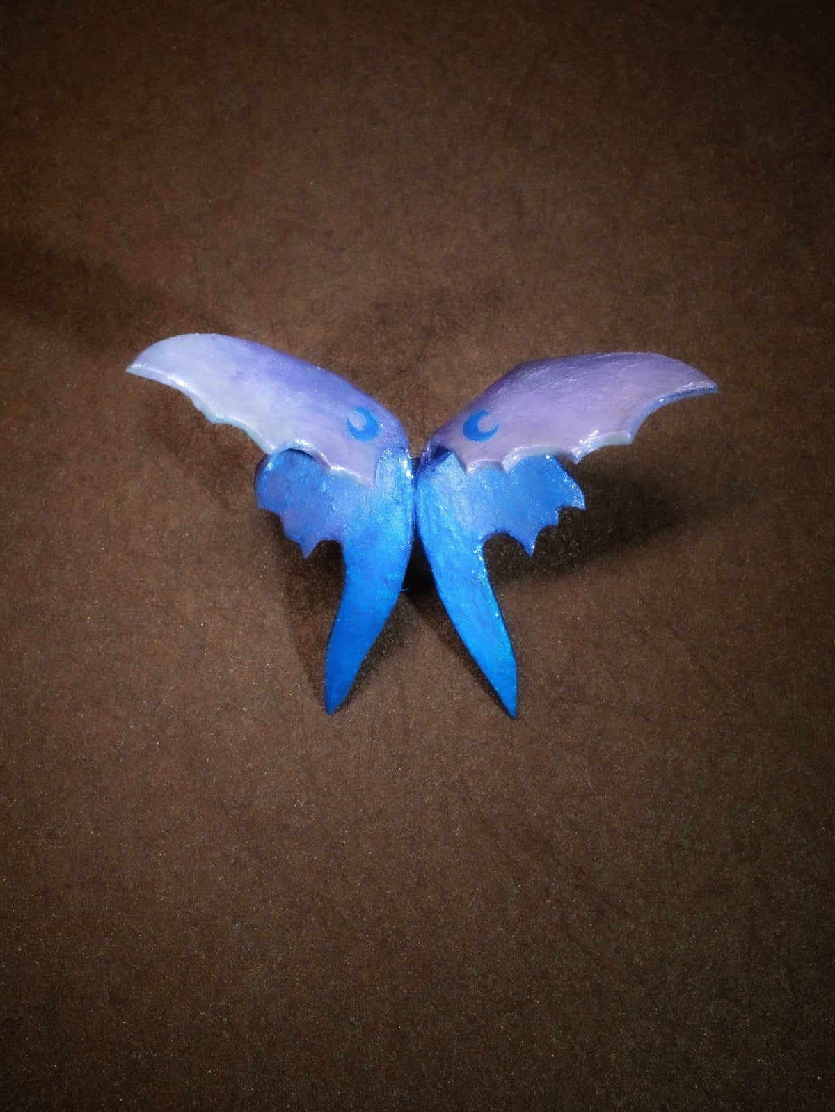 Moon Butterfly Iridescent Clay Ring