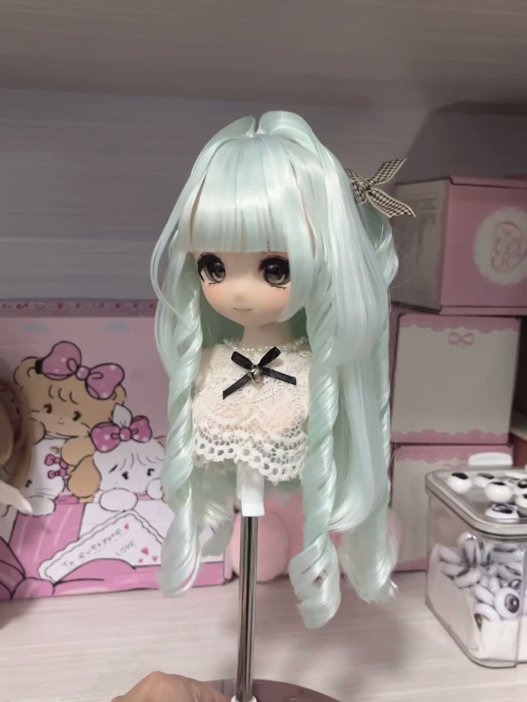 Mint Green Twin Tail Doll Wig