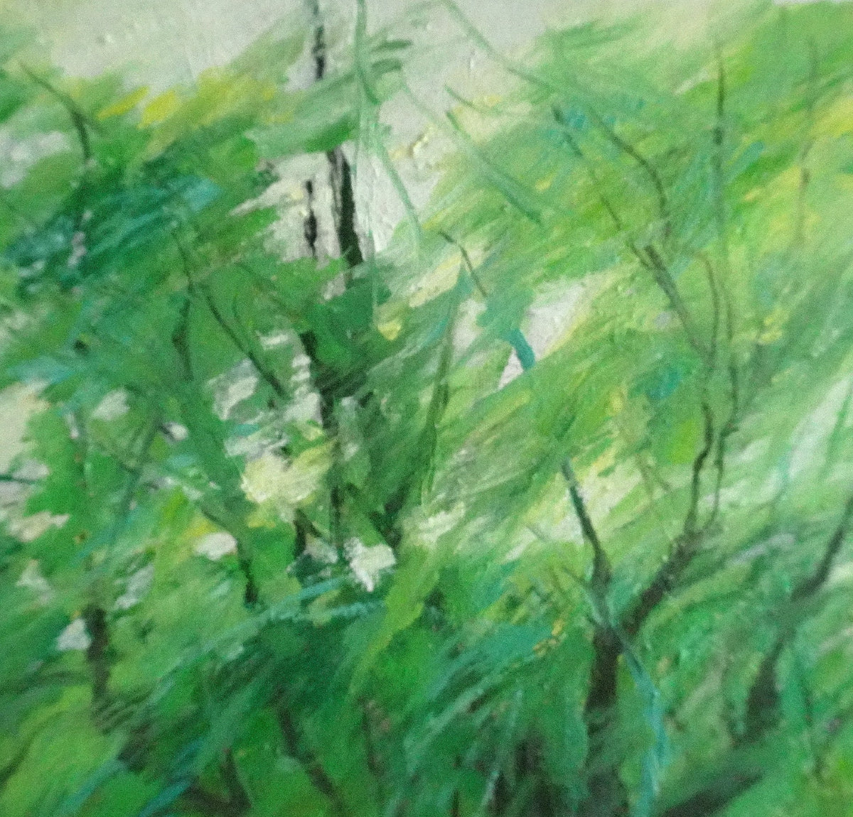 Abstract Wind Foliage 25x25 Oil Painting