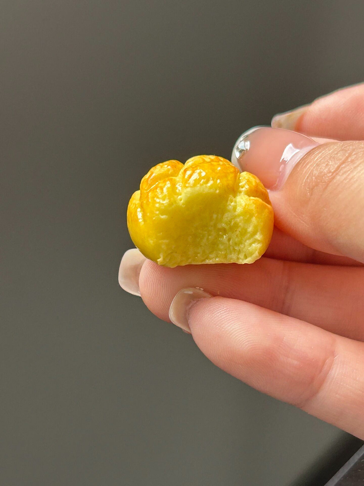 Bitten Pineapple Bun Clay Charm