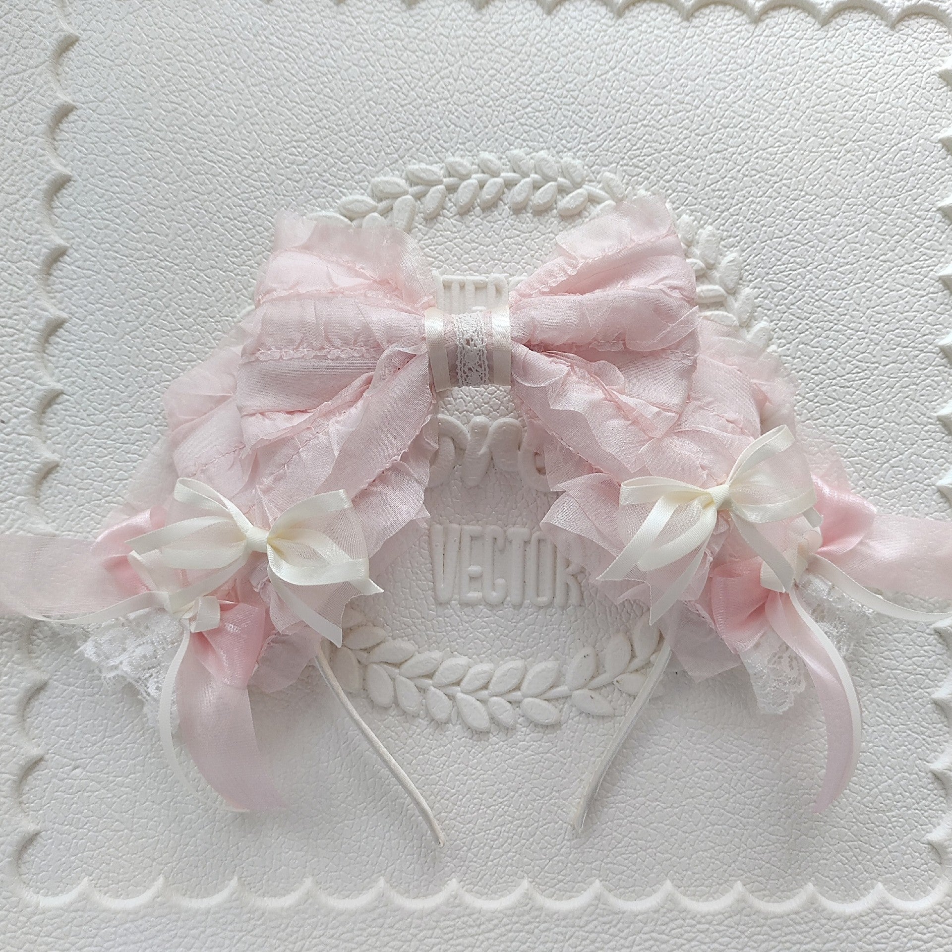 Lolita Pearl Bow Headband with Detachable Veil