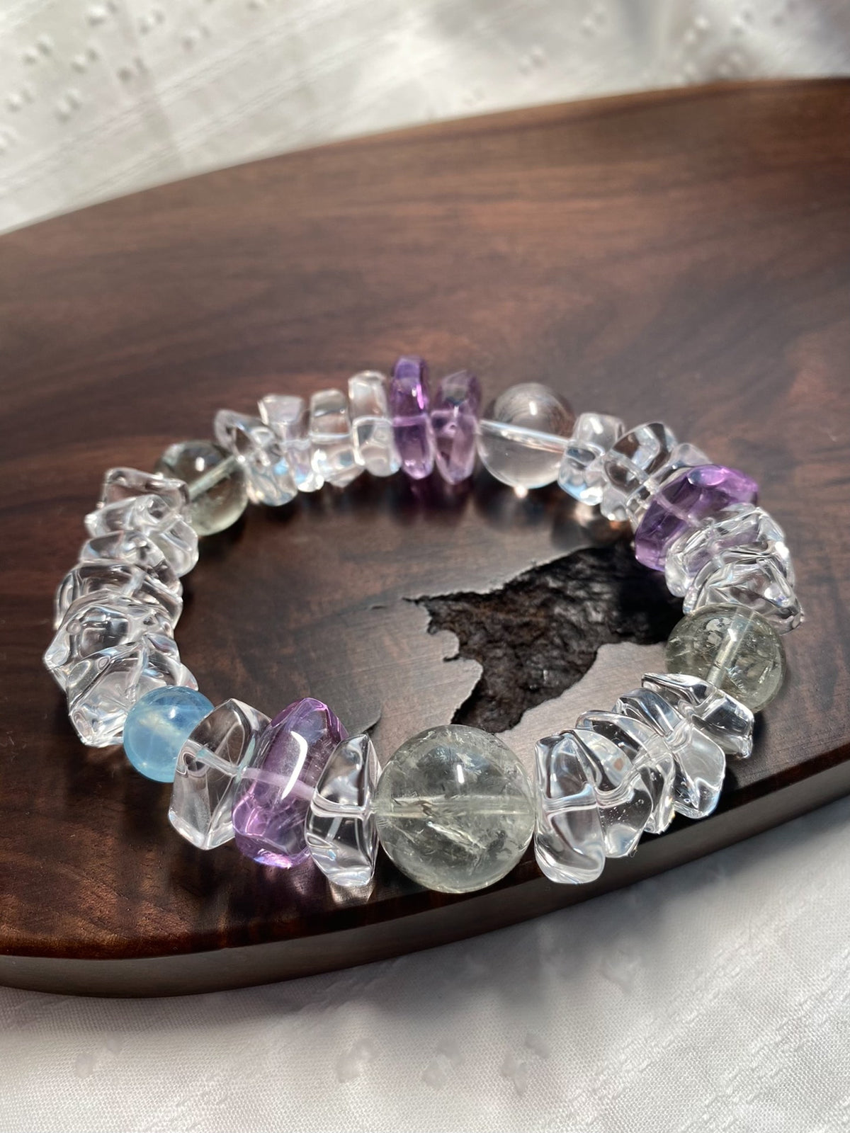 Multi Gemstone Crystal Bead Bracelet