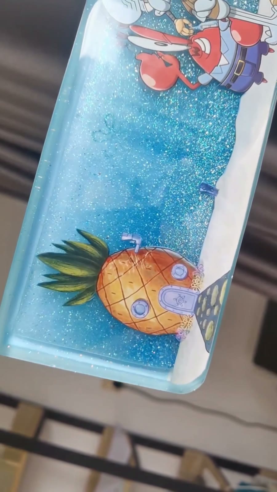 SpongeBob Liquid Glitter Keyboard Wrist Rest