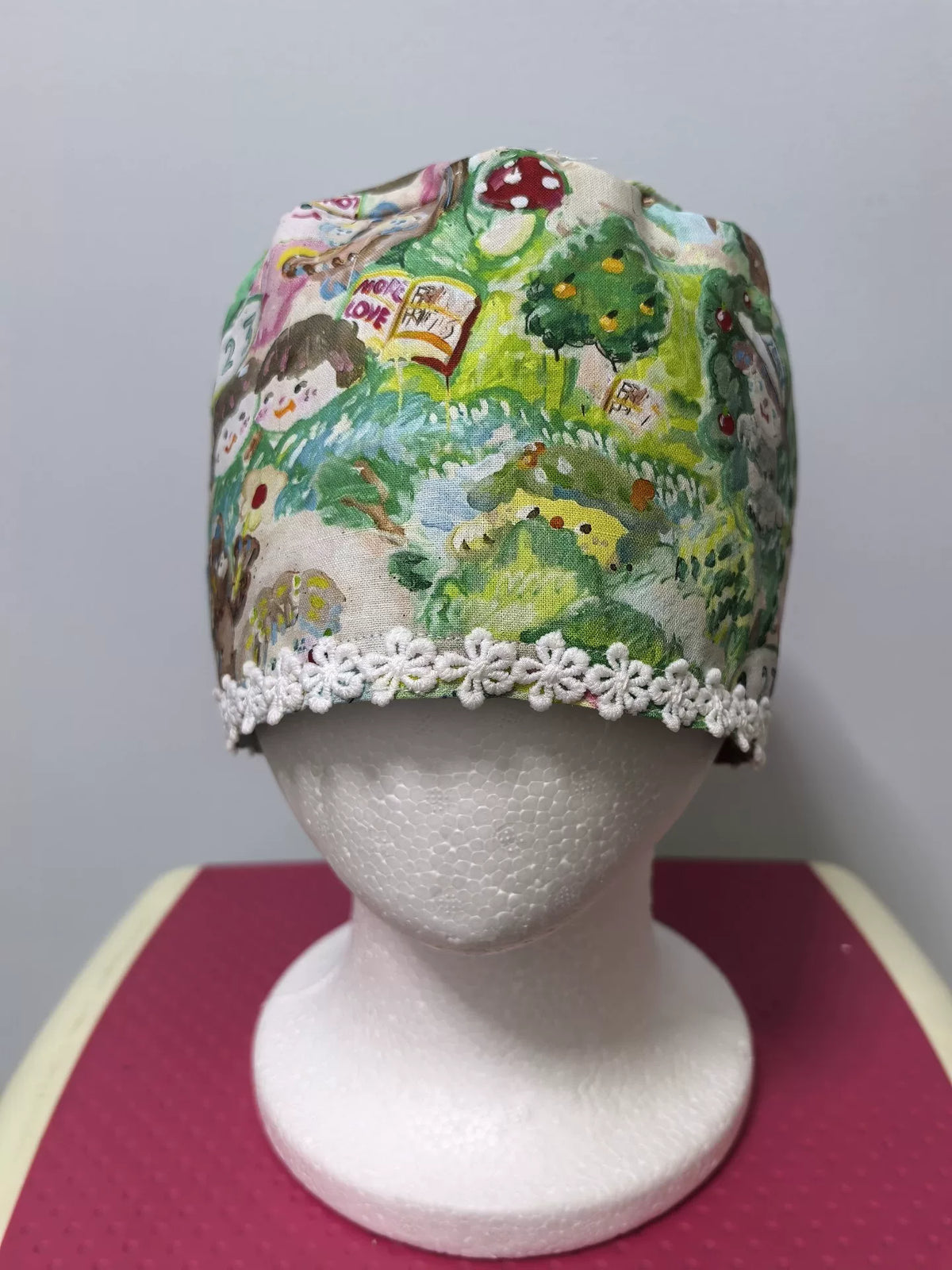 Gorro quirúrgico de doble capa en algodón puro